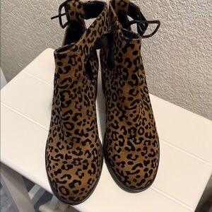Leopard Print Ankle Boots